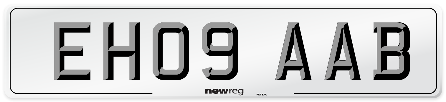 EH09 AAB Number Plate from New Reg